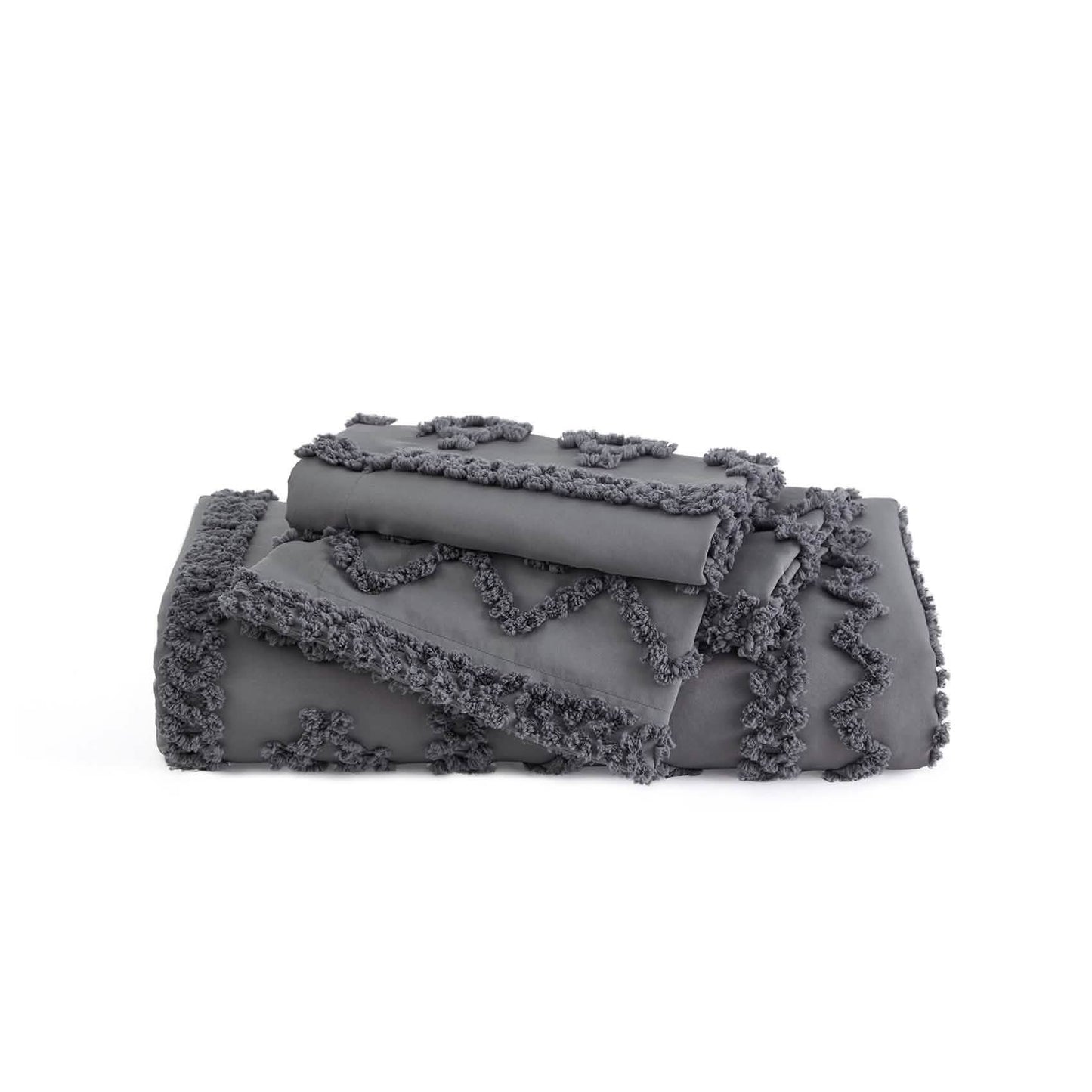 GentleSoft® Boho Tufted Embroidery Duvet Cover Set