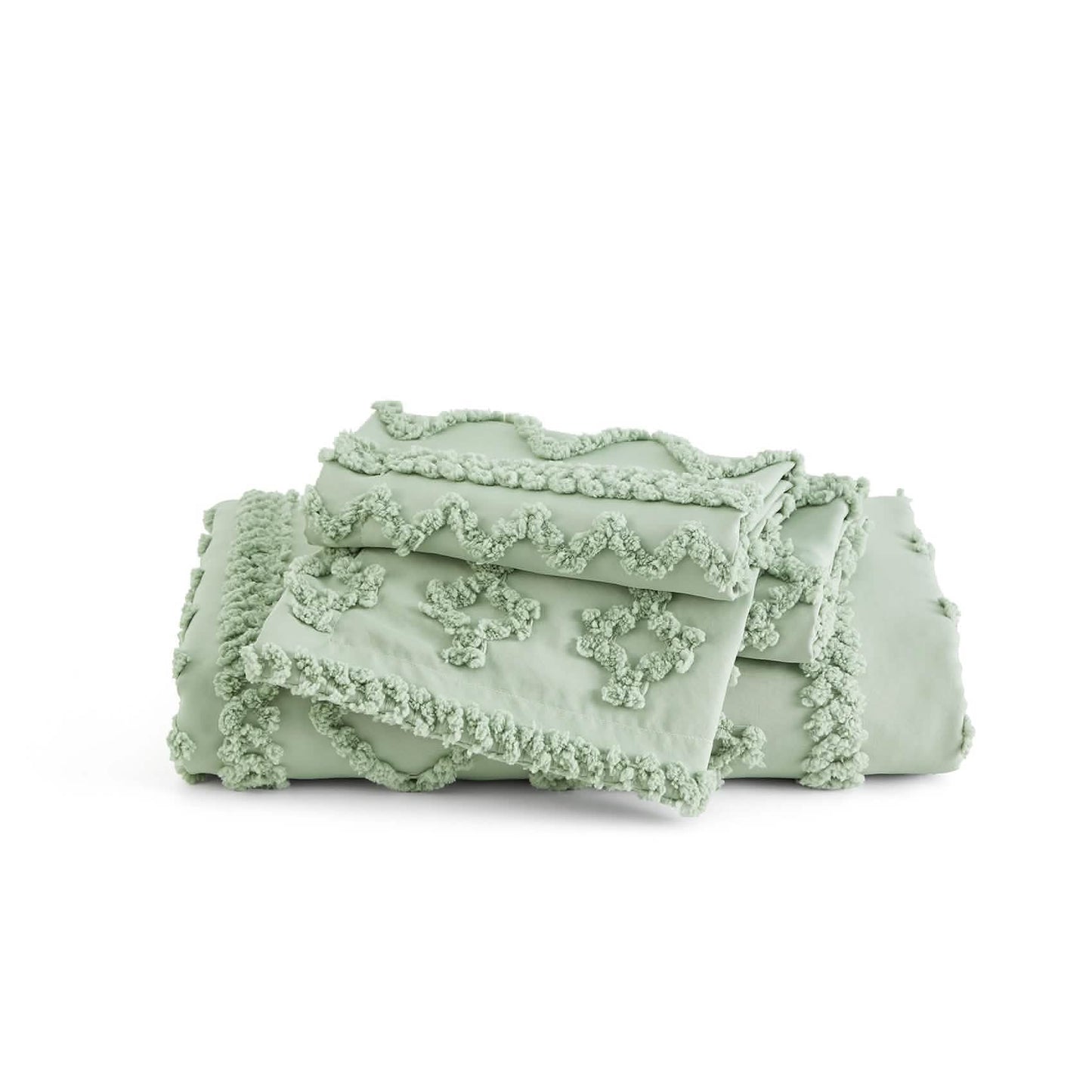GentleSoft® Boho Tufted Embroidery Duvet Cover Set