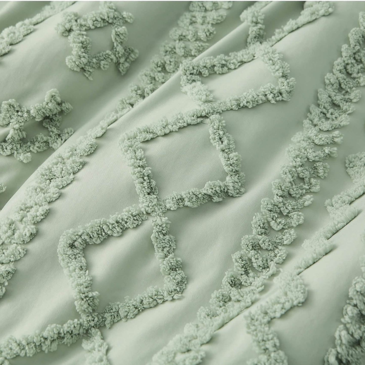GentleSoft® Boho Tufted Embroidery Duvet Cover Set