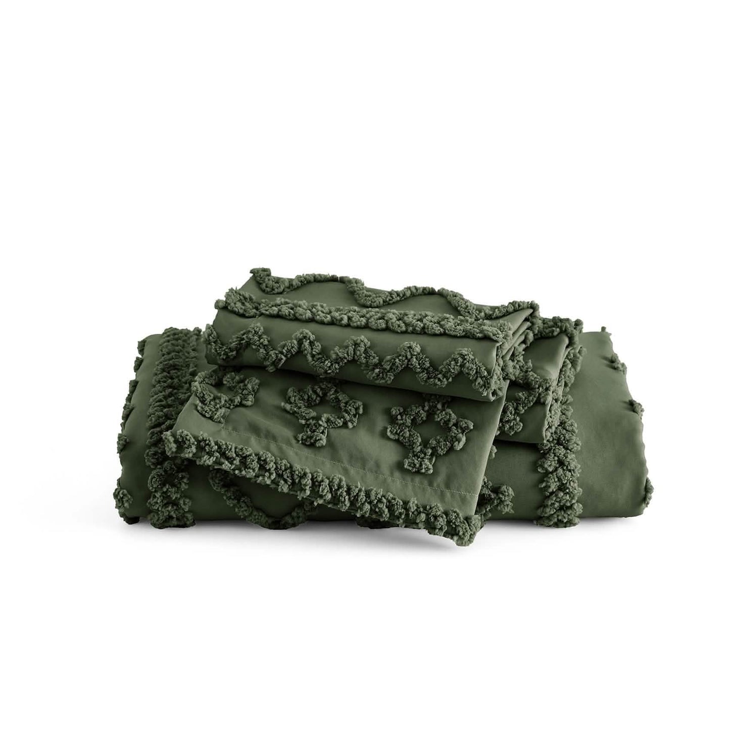 GentleSoft® Boho Tufted Embroidery Duvet Cover Set