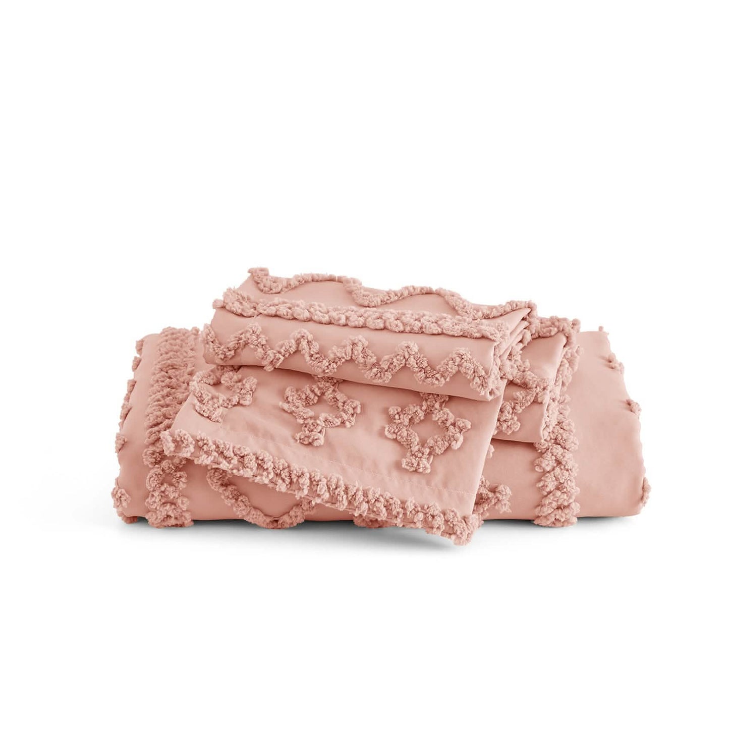 GentleSoft® Boho Tufted Embroidery Duvet Cover Set