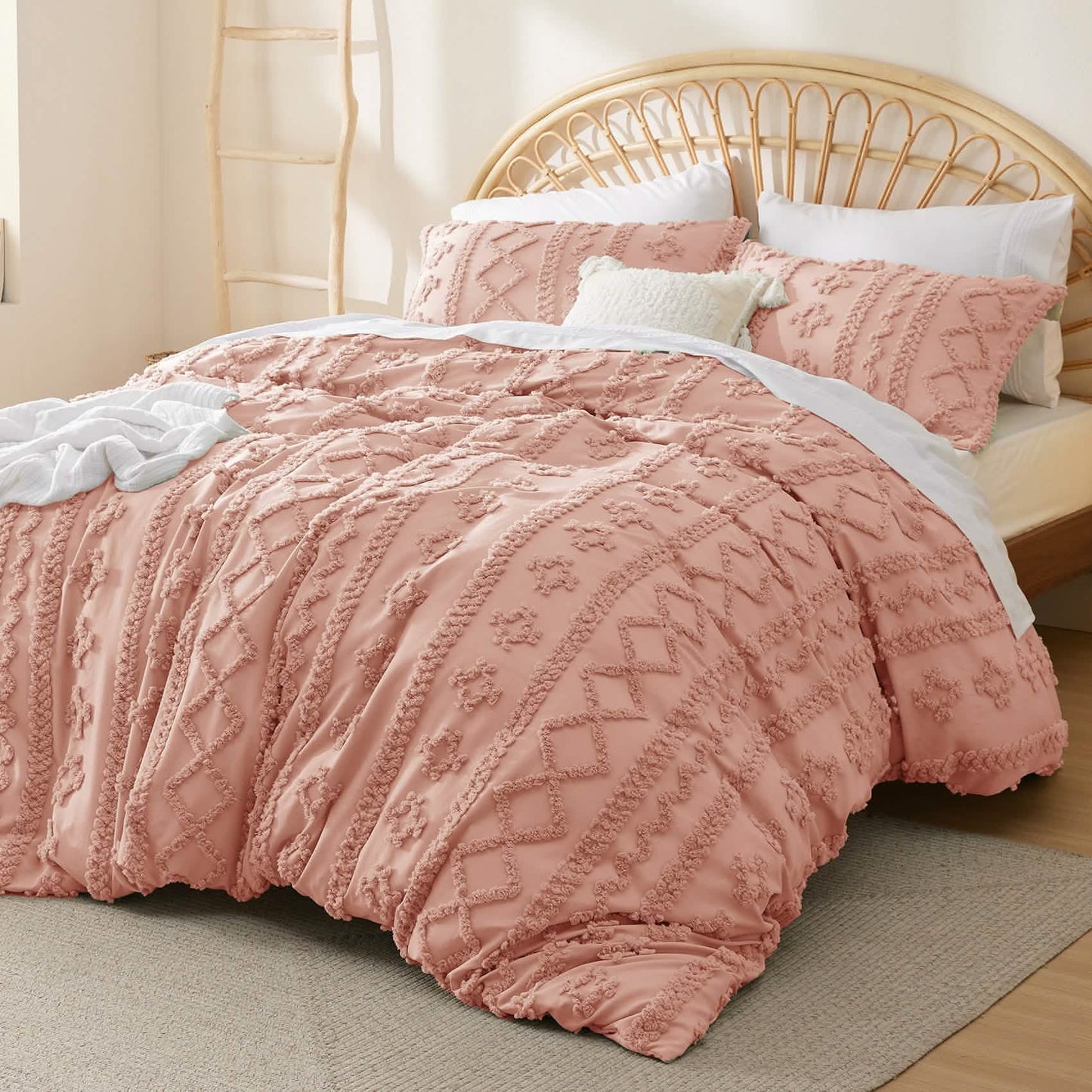 GentleSoft® Boho Tufted Embroidery Duvet Cover Set