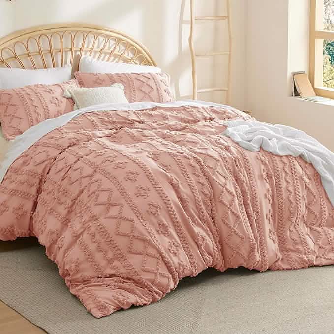 GentleSoft® Boho Tufted Embroidery Duvet Cover Set