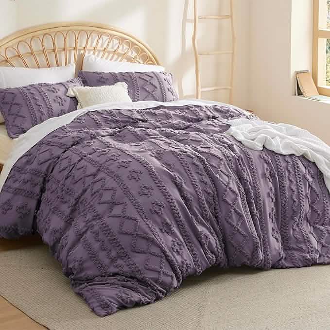GentleSoft® Boho Tufted Embroidery Duvet Cover Set