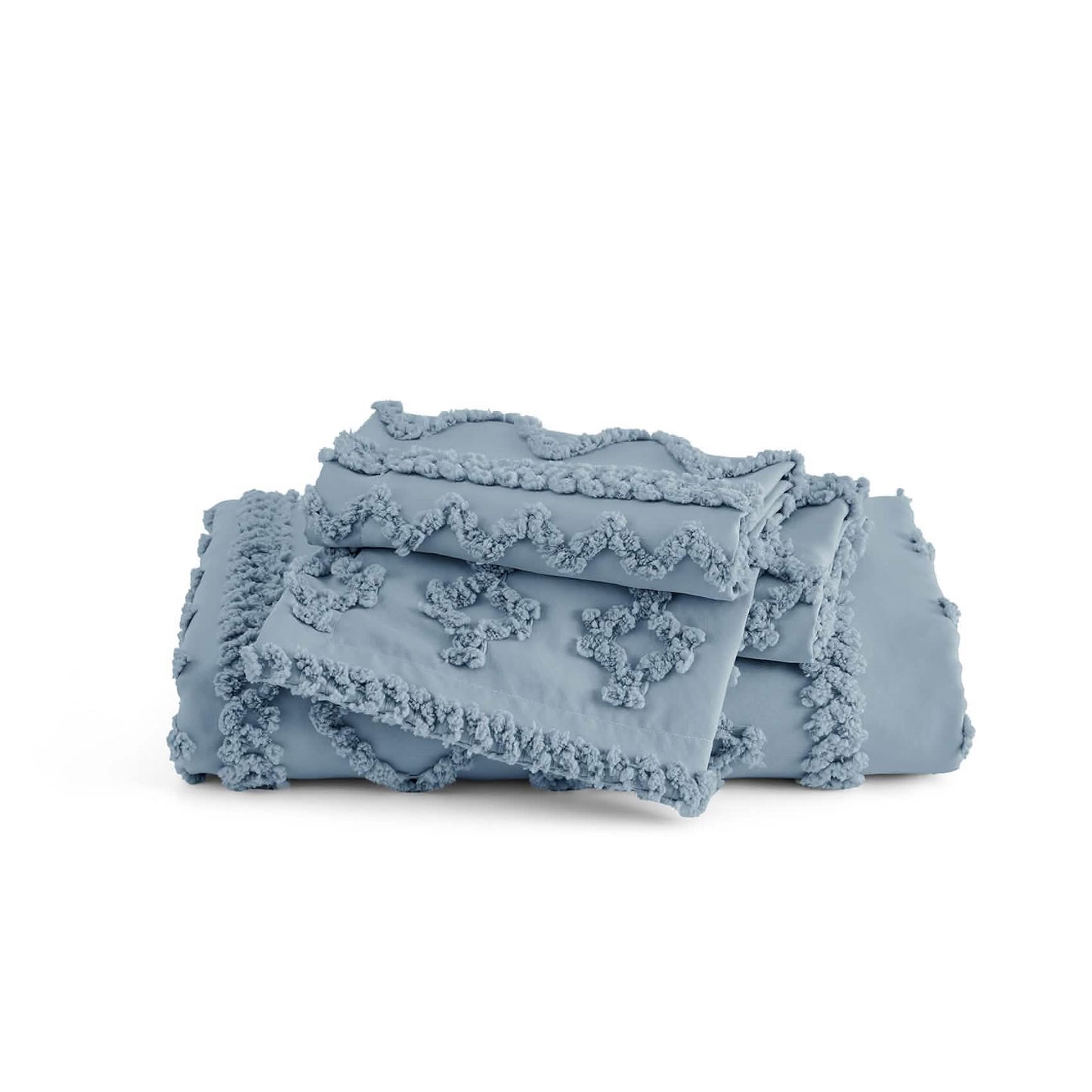 GentleSoft® Boho Tufted Embroidery Duvet Cover Set